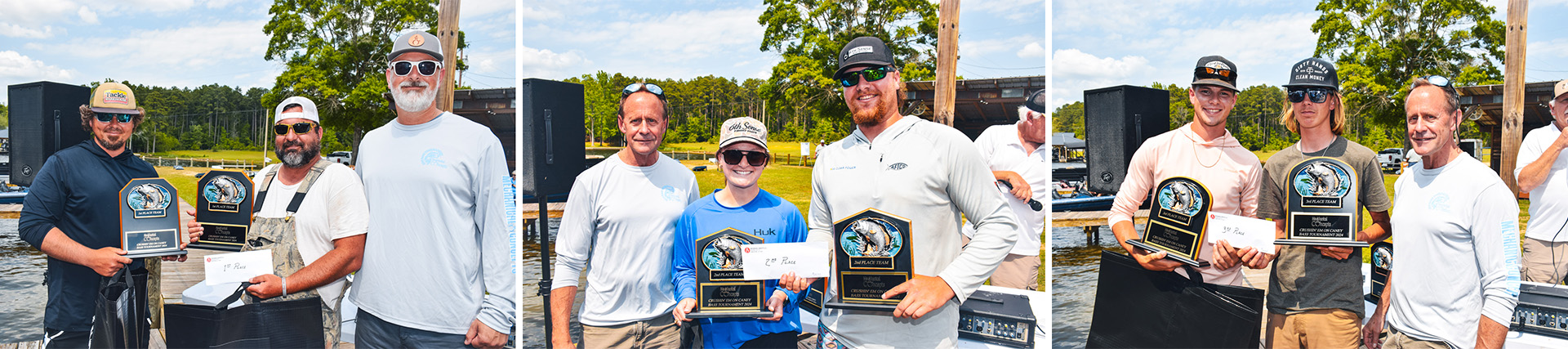 MCBass2024-winners Bass Tournament plaques shelf